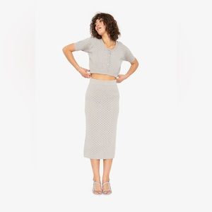 Callahan X Revolve Genny Knit Pencil Skirt Grey Size Small NWT